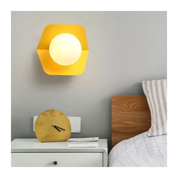 Macaron Loft Orb Shade Inbouwlamp Matglas 1 Lamp Plafondarmatuur voor Hal
