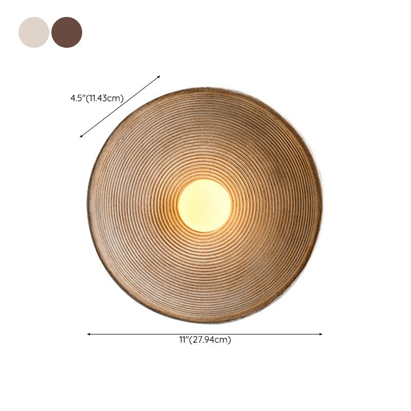 Nordic Style Wall Light Dome Shape Wall Lamp with Glass Shade for Bedroom