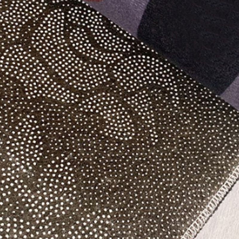 Grey Modern Rug Polyester Hexagon Rug Washable Rug for Drawing Room