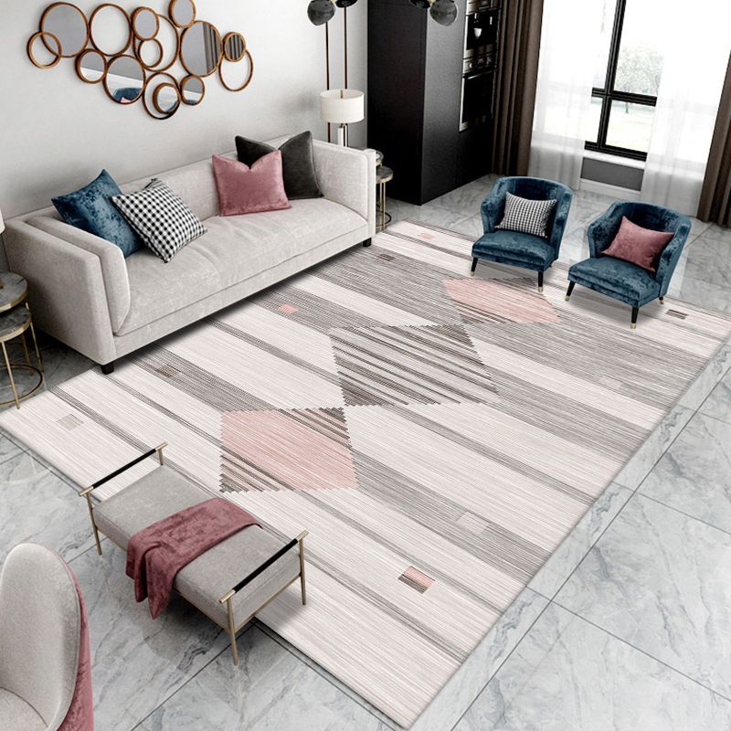 Simplicity Home Decoration Rug Graphic Print Carpet Polyester Non-Slip Backing Indoor Carpet