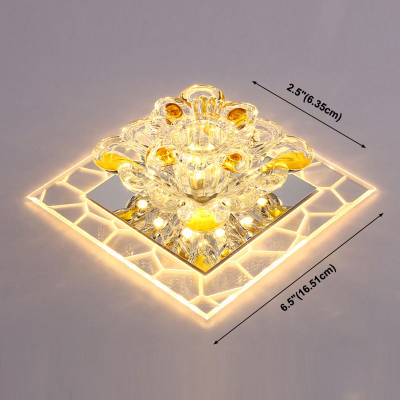 Mini luz de techo de los pasillos del pasillo de la luz de techo de cristal del estilo moderno LED con el diámetro del agujero 2-4.3"