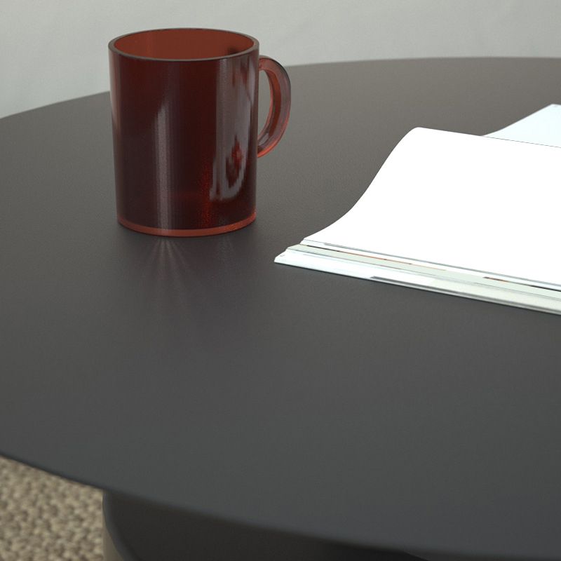 Round Pedestal Base Metal Table Frame Mid-century Modern Style Coffee Table
