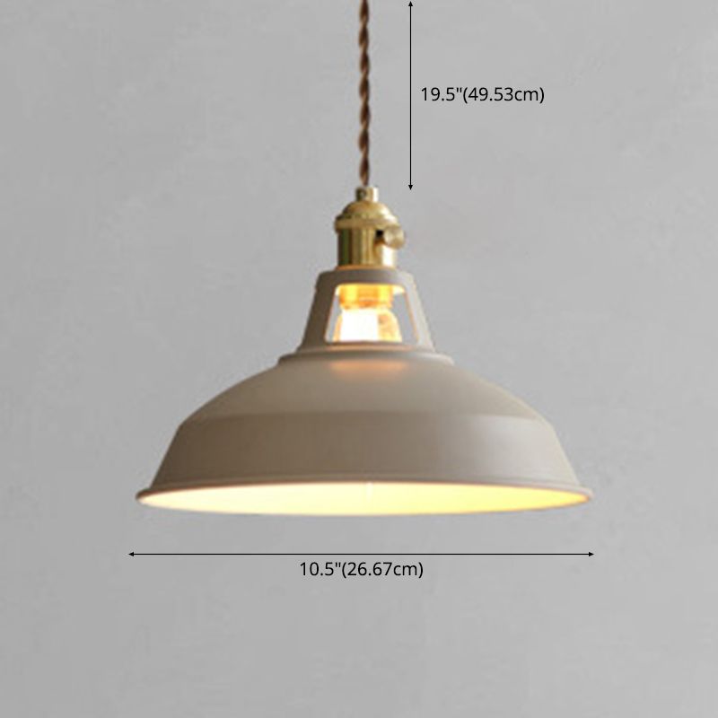 Semicircle Pendant Light Modern Style Metal 1 Light Hanging Ceiling Light