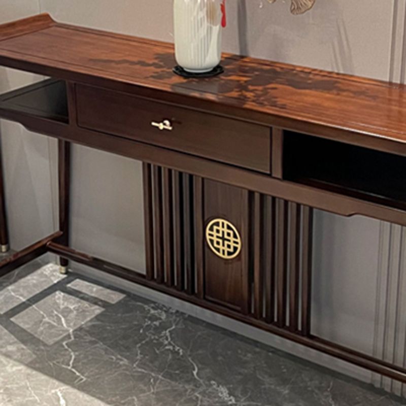 Rectangle Shape Contemporary Console Table Wood in Brown Console Sofa Table