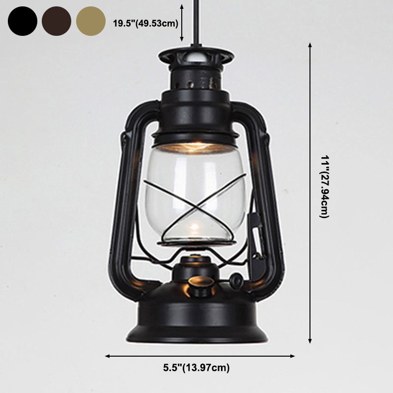 Nautical Style Kerosene Lamp Shaped 1 Head Hanging Light Metal Pendant Lamp