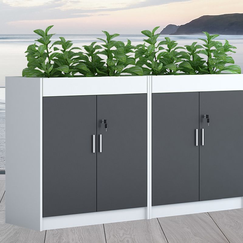 Contemporary File Cabinet Wood Frame Key Lock Lateral File Cabinet for Office