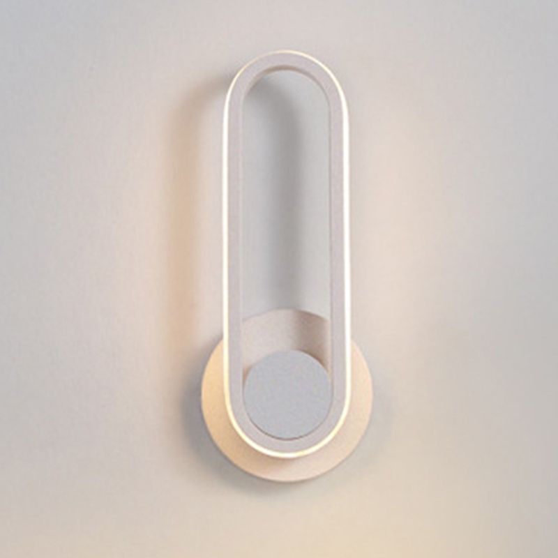 Contemporary Simple Wall Sconce Led Oval Wall Mounted Light Fixture for Bedside