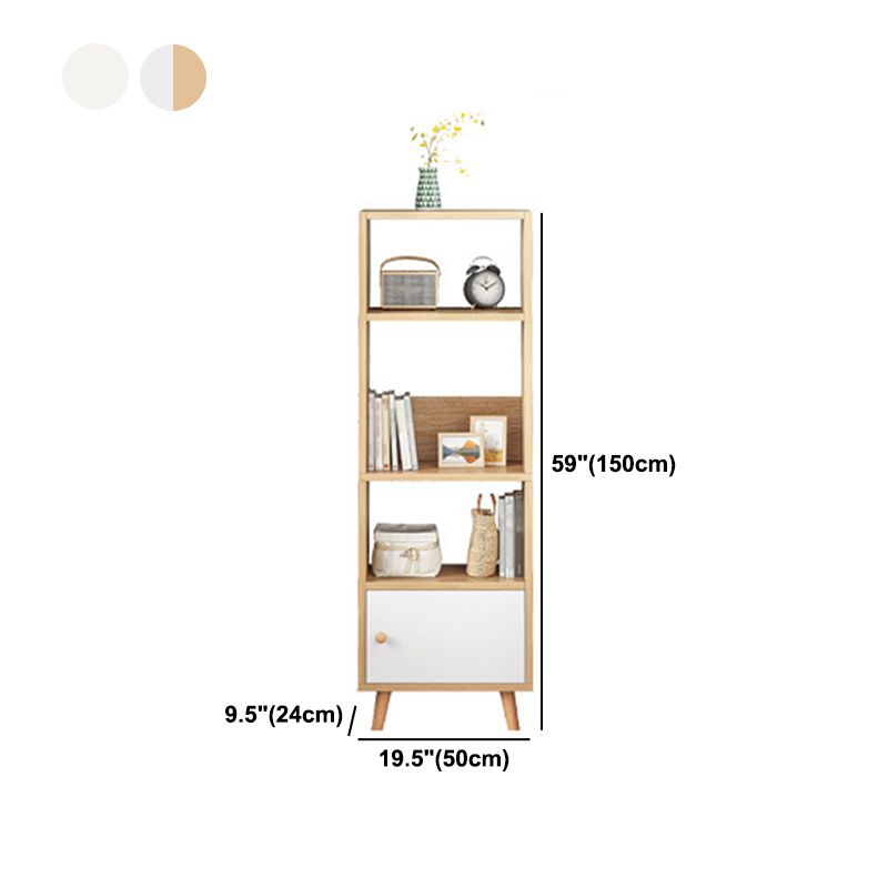 Libreria standard in legno fabbricato scandinavo libreria aperta verticale con porta