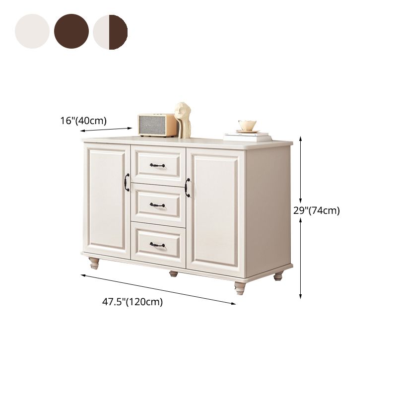 Modern Style Combo Dresser Bedroom Wooden Storage Chest Dresser with Drawers and Doors