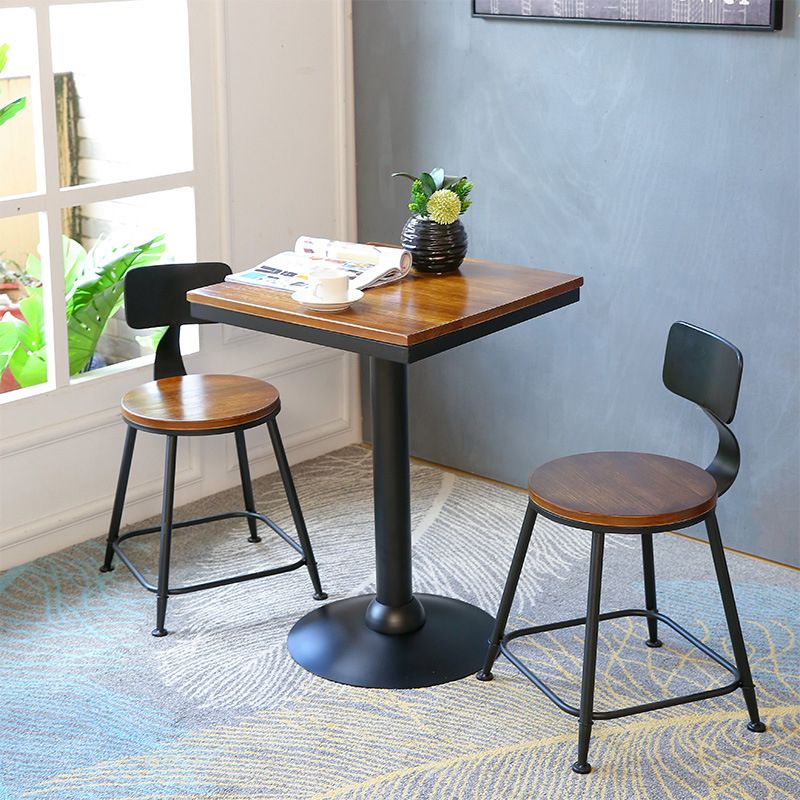 Solid Wood Pub Table Round Bar Height Modern Bar Table for Indoor