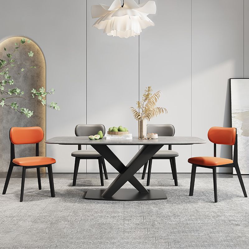 Modern Simple Side Chair Wooden Base Side Dining Chair for Home Use