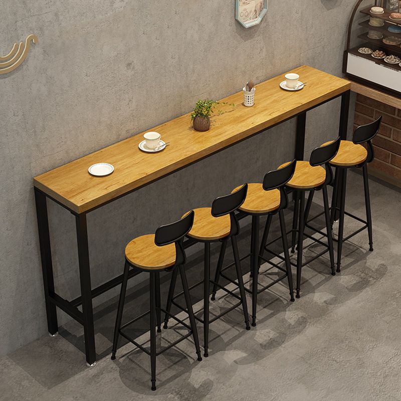 Industrial Style Bar Table Set 1/2/6/11 Pieces Rectangle Bar Table with High Stools