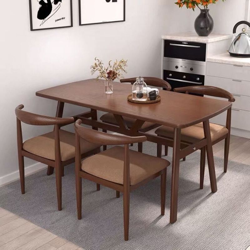 Modern 1/2/5/7 Pieces Dining Set Rectangle Wood Dining Table for Dining Room