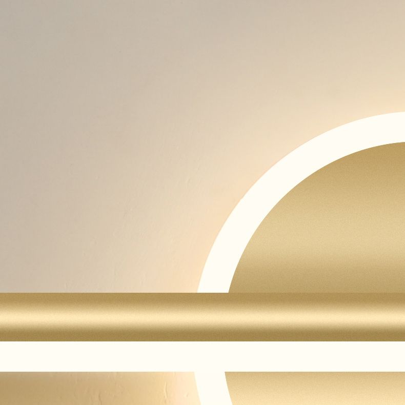 Minimalism Vanity Light Fixtures Straight Bathroom Mirror Lamp in Gold