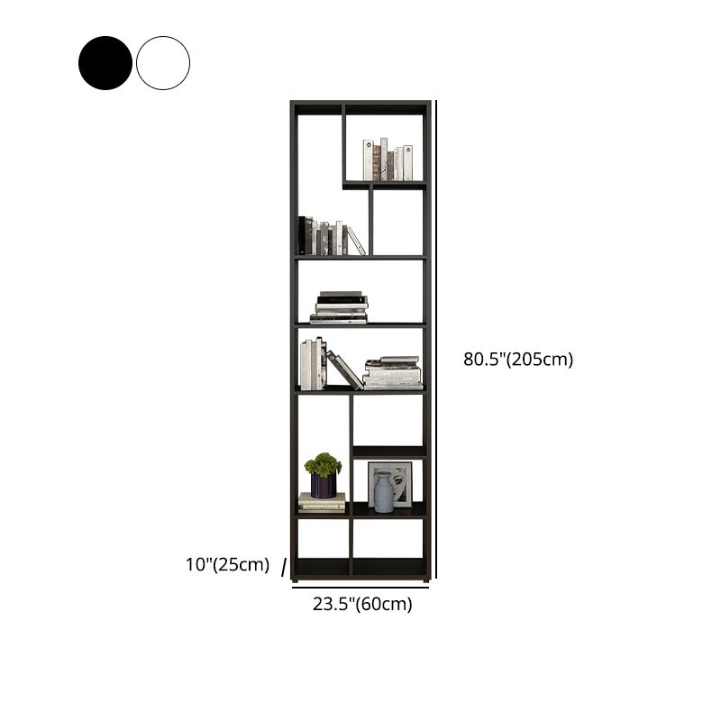 80.71"H Bookcase Open Back Contemporary Style Bookshelf for Office Home