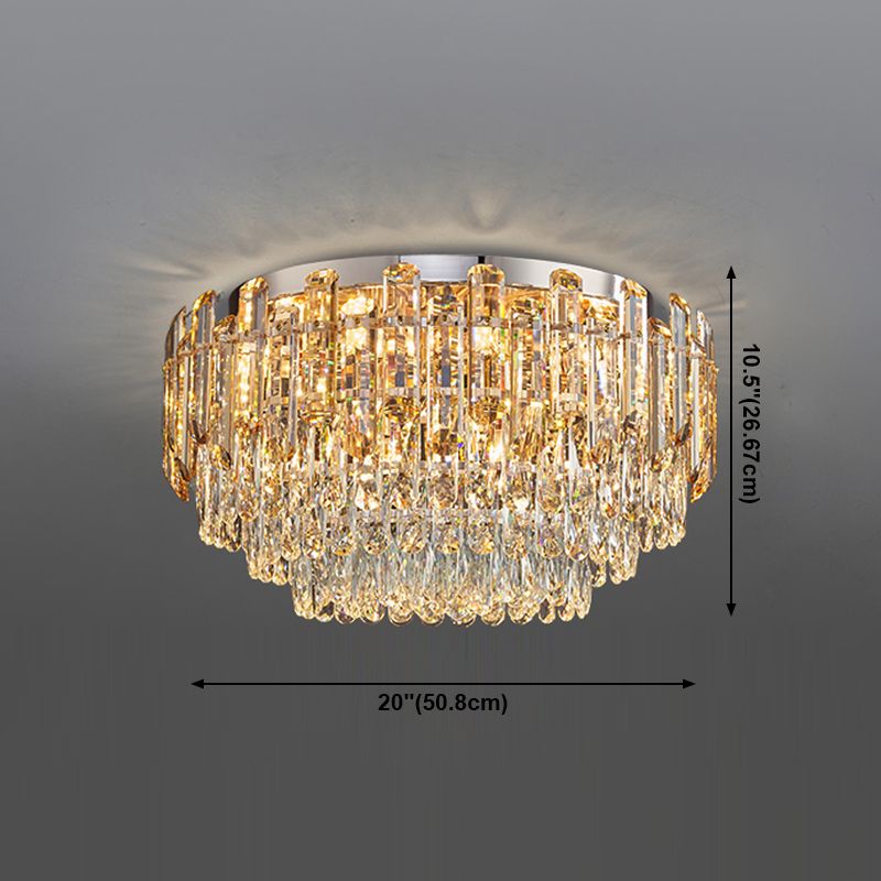 Lámparas de techo empotradas modernas con pantalla de cristal para sala de estar