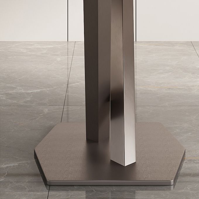Metal Mesa de comedor de piedra sinterizada de metal tradicional de lujo para cocina y comedor
