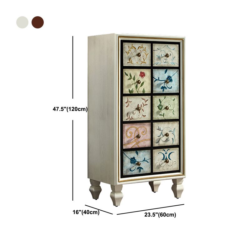 Mid-Century Rectangle Cabinet Standard Side Cabinet with Drawer