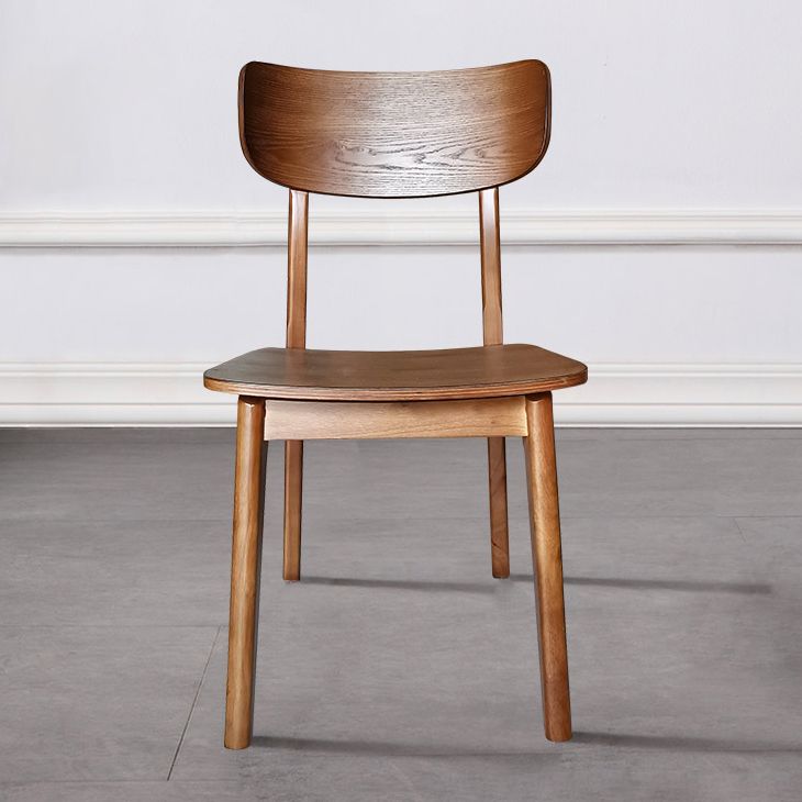 Contemporary Style Chair Armless Chair for Kitchen with Wood Legs