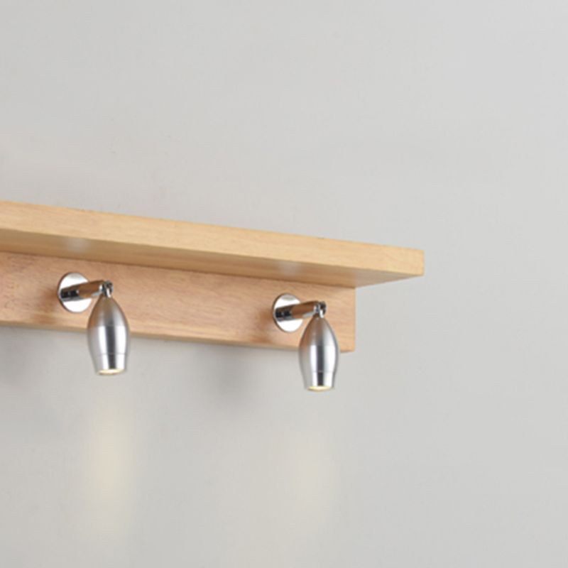 Illuminazione geometrica vanità moderna moderna legno multi luci vanità sconce