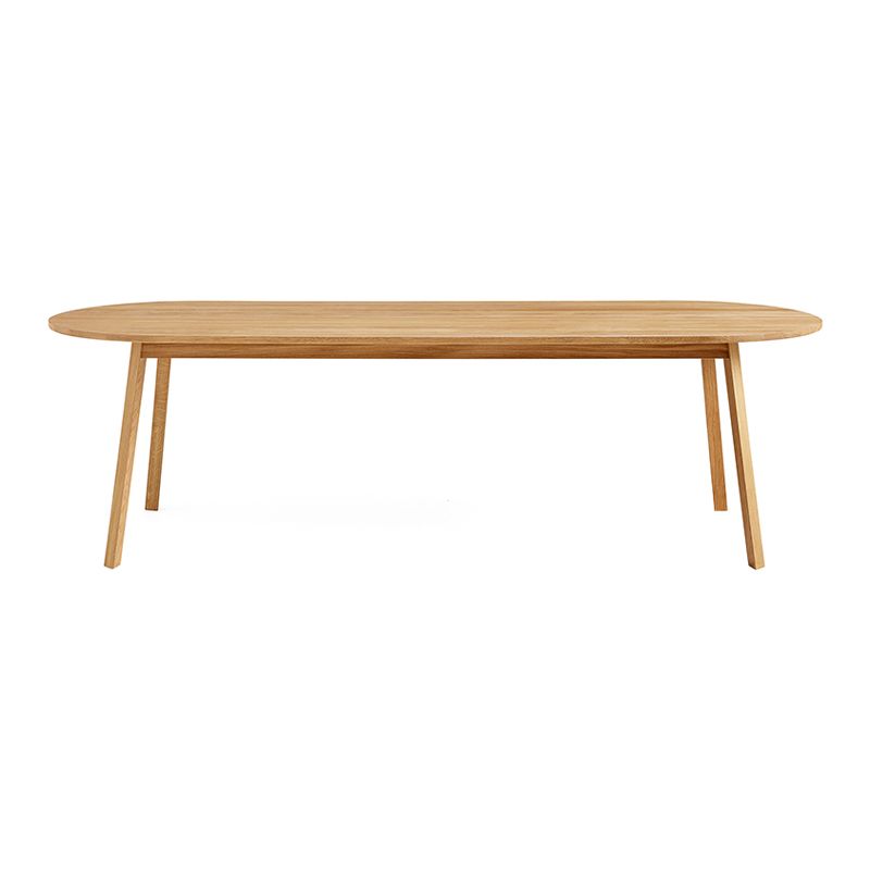 Mesa de madera moderna para mesa de comedor ovalado de restaurante con 4 patas
