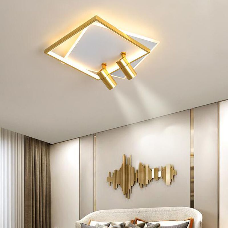 2-Light LED Flush Mount Lighting Track Lighting Double-deck Square Light Room Light Restaurant Light