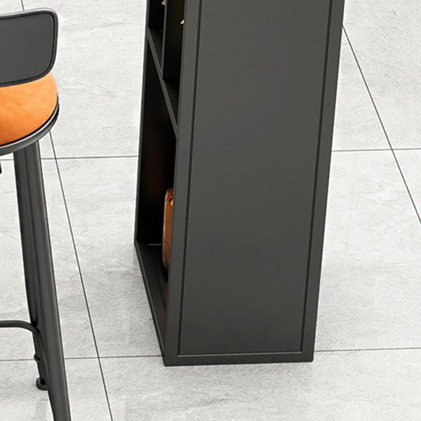 Rectangle Bar Height Pub Table Storage Shelf Sintered Stone Bistro Table