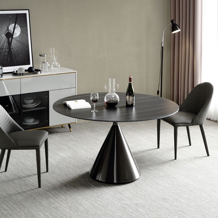 Stone Top Dining Table Modern Pedestal Dining Table for Home