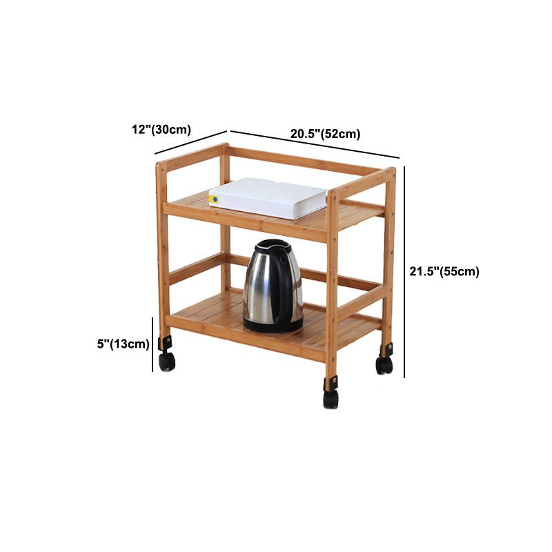 Brown Color Modern Style Bookshelf Bamboo Bookcase for Study Room