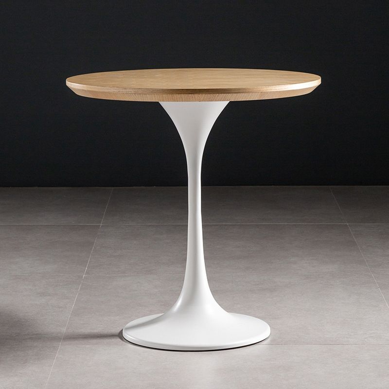 1 Solid Wood Coffee Table Round Minimalist Coffee Table for Living Room