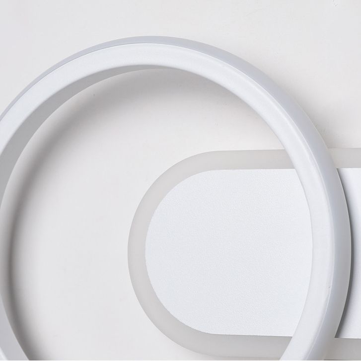 Single White Modernism Wall Mounted Sconce LED Statement Wall Light for Bedroom