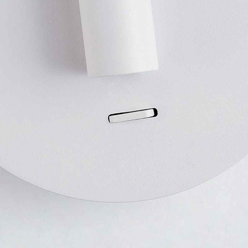 Black/White Single Contemporary Wall Mounted Sconce Metal Wall Light