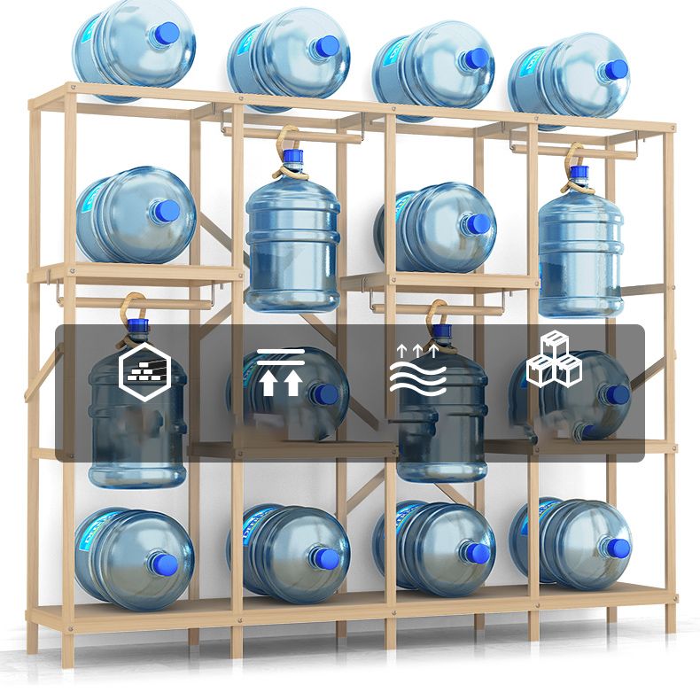 Solid Pine Wood Frame Wardrobe Armoire Contemporary Multifunctional Wardrobe