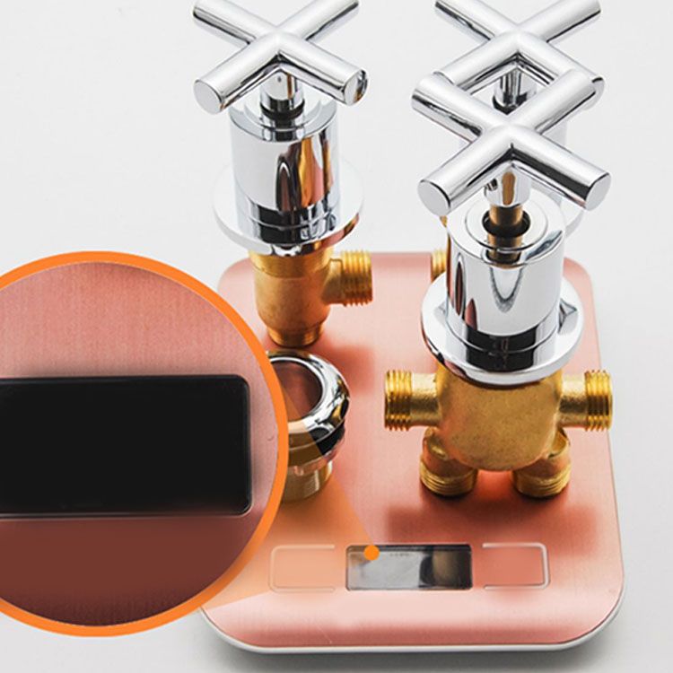 Contemporary Bathroom Faucet Deck Mounted Copper Low Arc Swivel Roman Tub Faucet Set