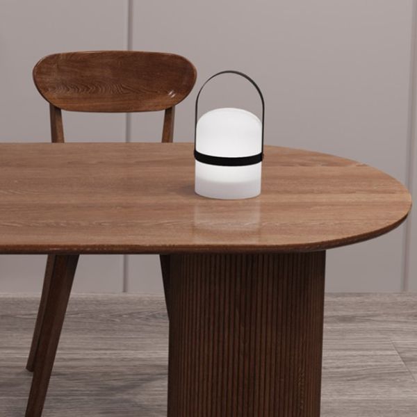 Mesa de comedor rectangular contemporánea Mesa de madera maciza para comedor