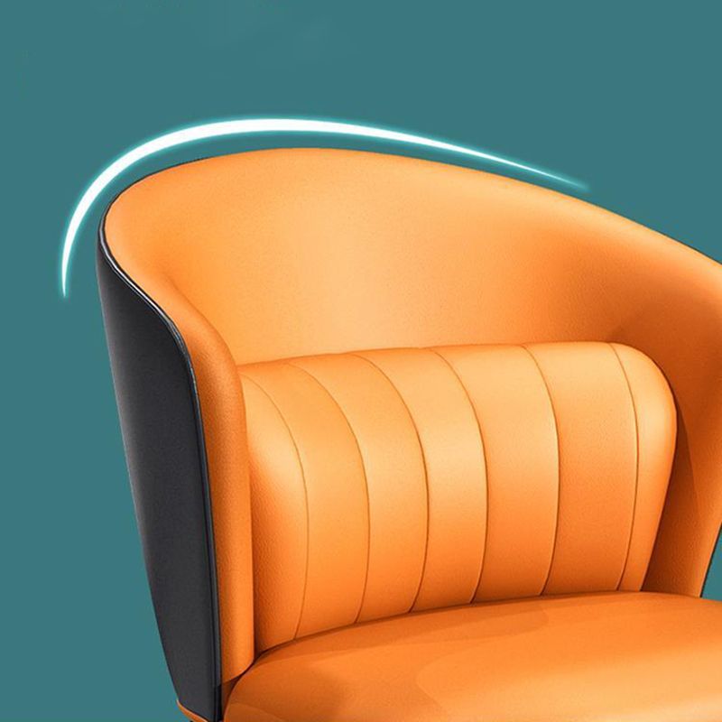 Modern Faux Leather Dining Chairs Wingback Armless Dining Side Chair