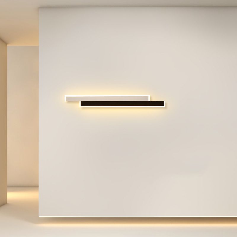 Contemporary Style Linear Wall Mounted Lamps Metal 2 Lights Wall Mounted Lights