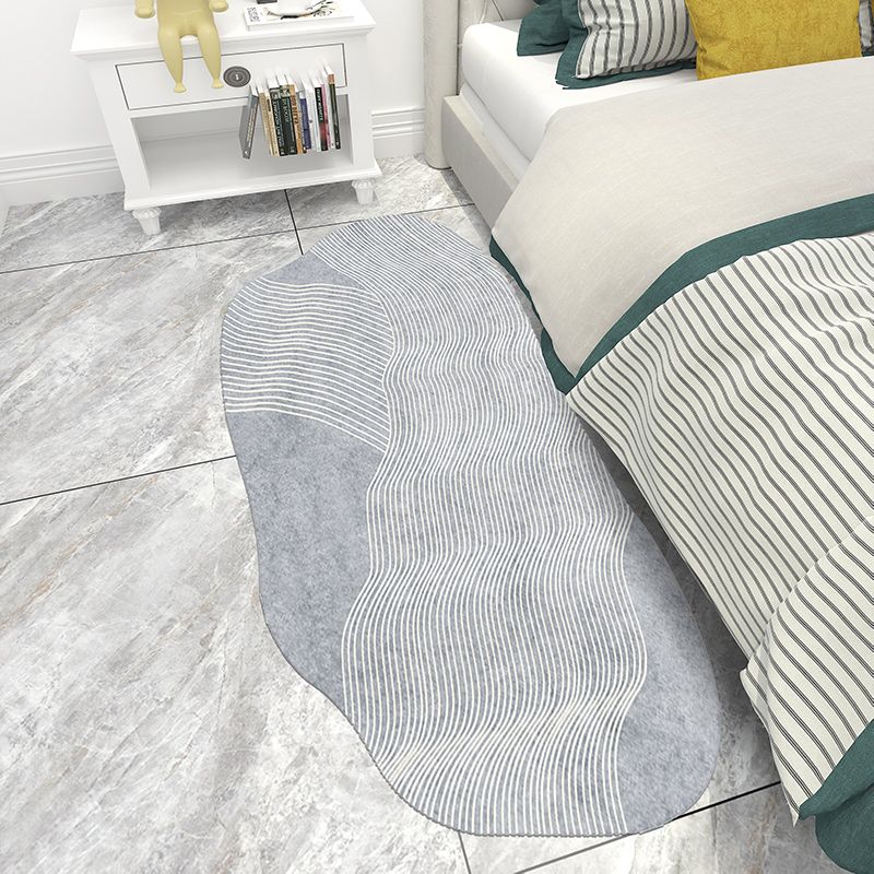Simplicity Apricot Carpet Modern Novelty Shape Rug Polyester Stain Resistant Carpet for Living Room