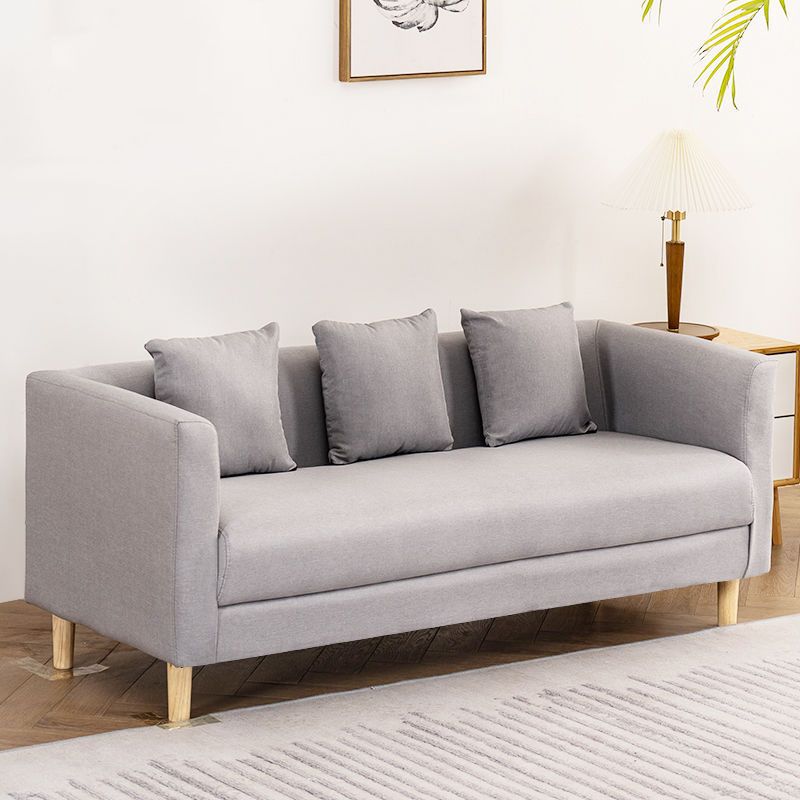 Faux Leather 3-seater Sofa Tuxedo Arm Stain Resistant 23.62" Wide