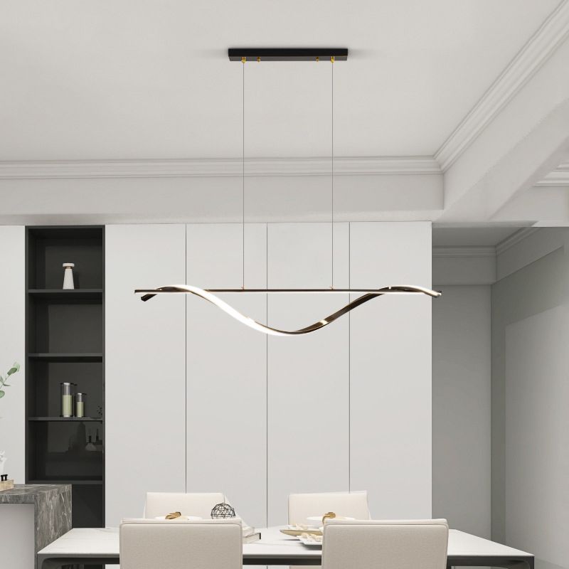 2-Light Geometric Island Lighting Modern Metal Island Pendant Lights