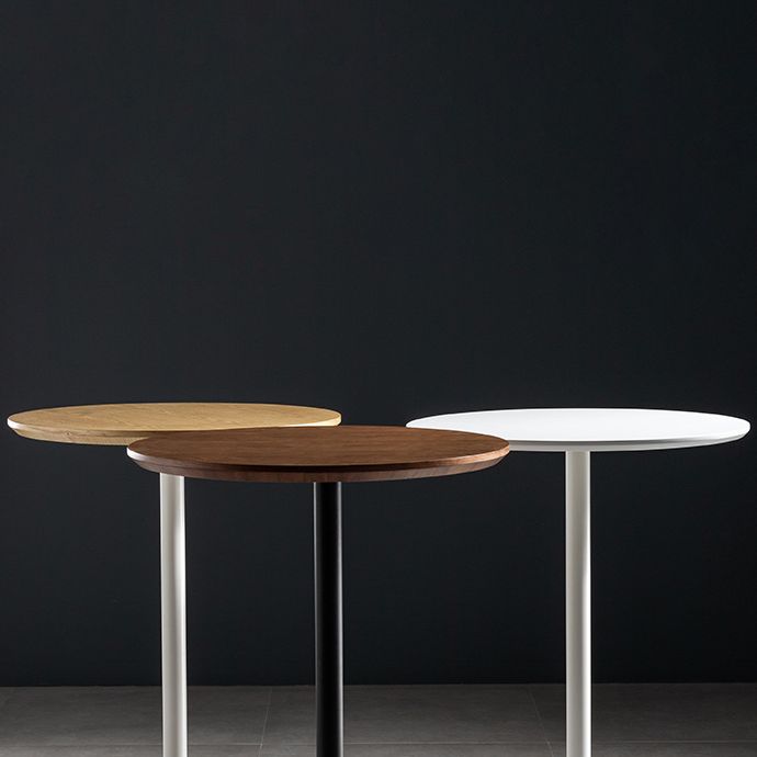 Solid Wood Pub Table 41-inch Bar Height Industrial Round Bar Table for Indoor