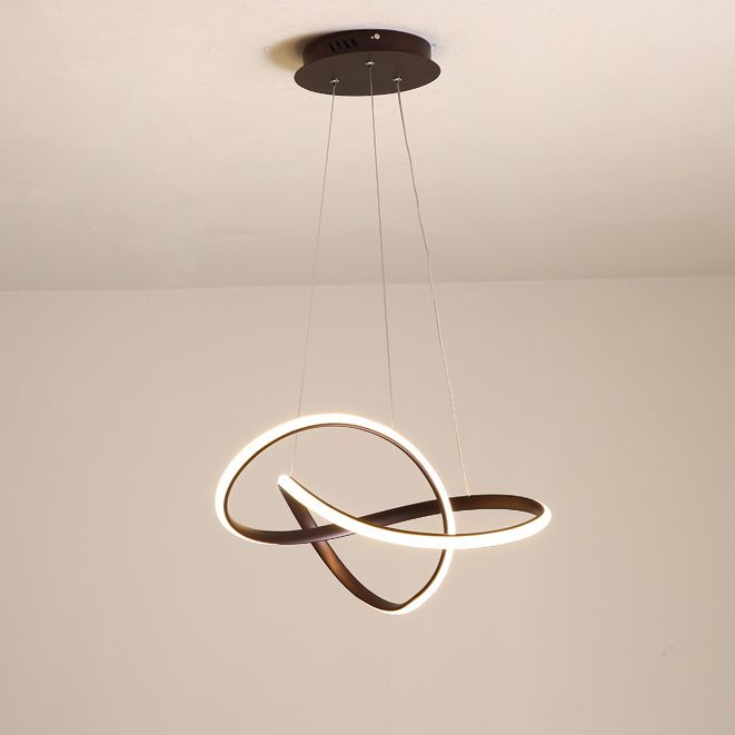 Modern Twist Suspended Lighting Fixture Metallic Pendant Lighting Fixtures for Restaurant