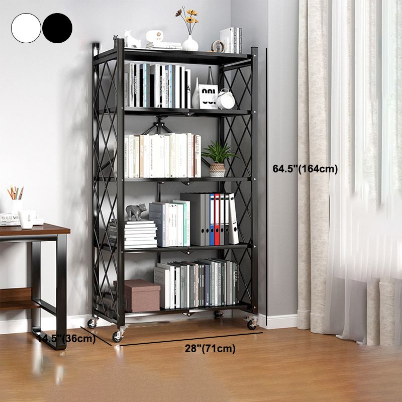 Metal Standard Bookcase Industrial Style Shelf for Home Office