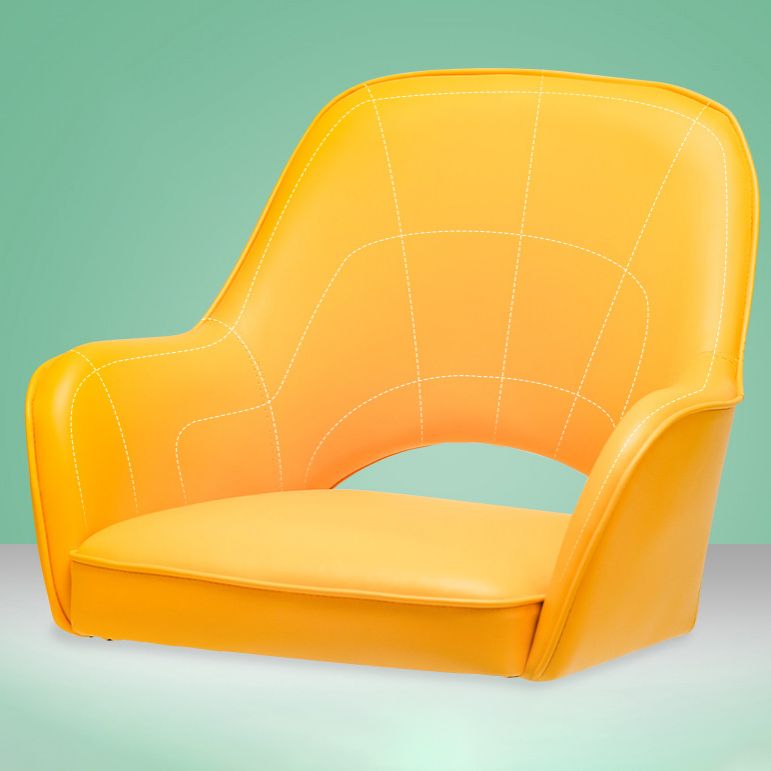 Minimalist Style Upholstered Arm Dining Chairs Open Back Dining Side Chair for Home