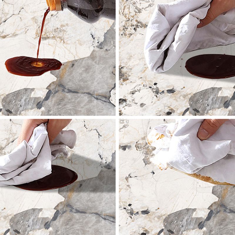 Stone Top Dining Table Industrial Rectangle Table with Pedestal Base