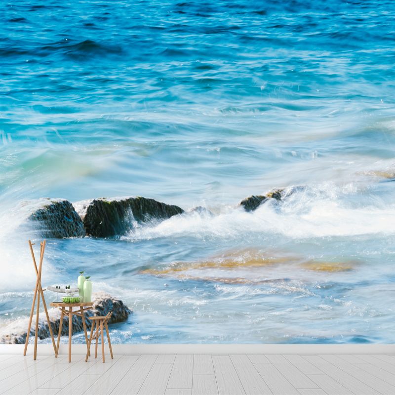 Beach View Stain Resistant Wall Decor for Dining Room Bedroom, Made to Measure