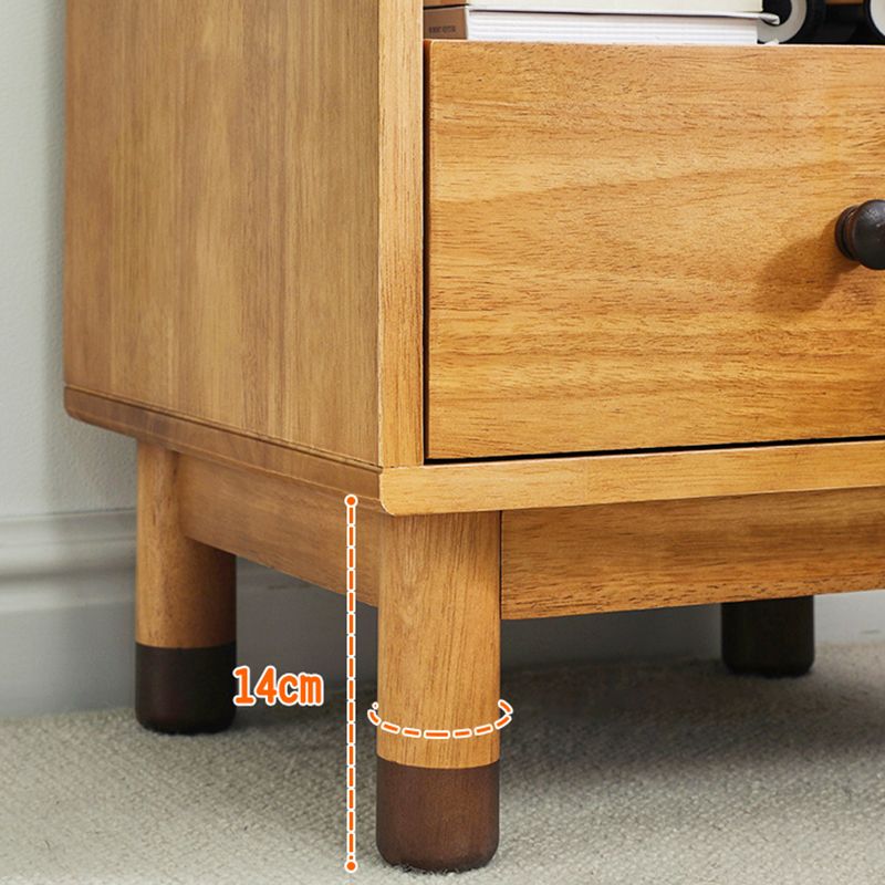 Solid Wood Lighting Not Included Kids Bedside Table with Drawers