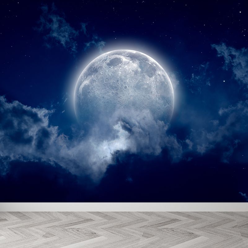 Magical Planet Mural Wallpaper Pastel Color Modern Wall Covering for Girls Bedroom