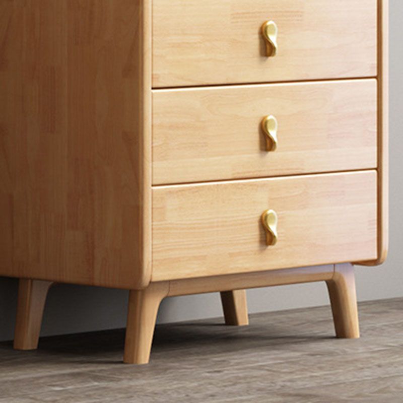 Contemporary Glam Rubber Wood Storage Chest Home Chest with Drawers