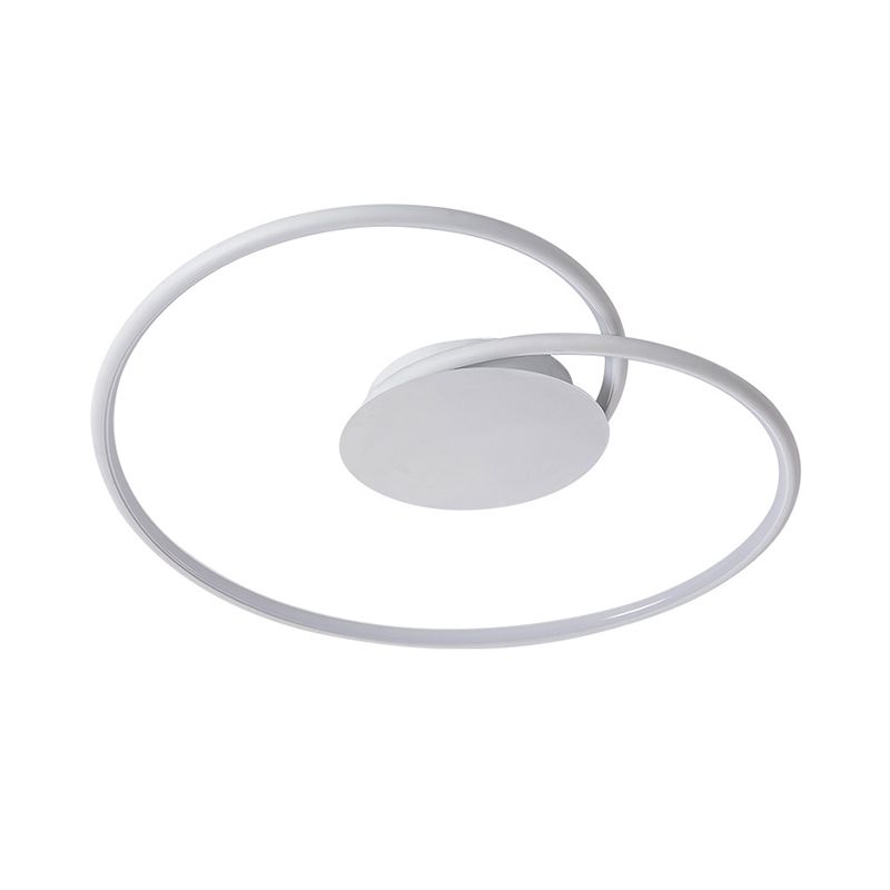 Modern Artistic LED Ceiling Light Aluminium Linear Flush Mount with Silicone Shade